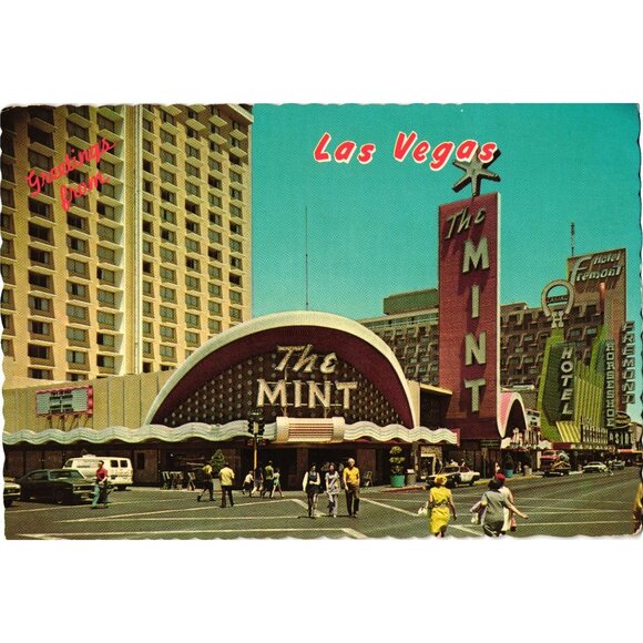 Las Vegas Postcard 1972 The Mint Fremont Street Casino Iconic Strip Scenery Vint - Picture 1 of 2